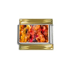 Multicolored Melted Wax Texture Gold Trim Italian Charm (9mm) by dflcprintsclothing