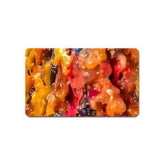 Multicolored Melted Wax Texture Magnet (name Card) by dflcprintsclothing