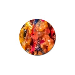 Multicolored Melted Wax Texture Golf Ball Marker by dflcprintsclothing