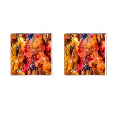 Multicolored Melted Wax Texture Cufflinks (square) by dflcprintsclothing