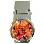 Multicolored Melted Wax Texture Money Clip Watches Front