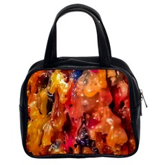 Multicolored Melted Wax Texture Classic Handbag (two Sides)