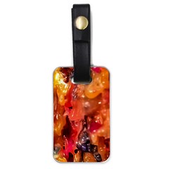 Multicolored Melted Wax Texture Luggage Tag (one Side) by dflcprintsclothing