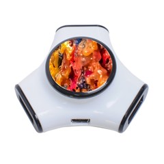 Multicolored Melted Wax Texture 3-port Usb Hub