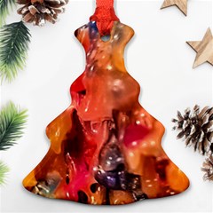 Multicolored Melted Wax Texture Christmas Tree Ornament (two Sides) by dflcprintsclothing