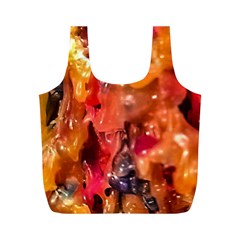 Multicolored Melted Wax Texture Full Print Recycle Bag (m)