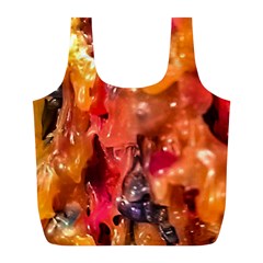 Multicolored Melted Wax Texture Full Print Recycle Bag (l) by dflcprintsclothing