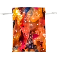 Multicolored Melted Wax Texture Lightweight Drawstring Pouch (xl) by dflcprintsclothing