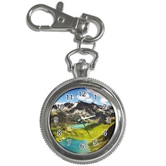 Aerial View Of Mountain And Body Of Water Key Chain Watches by danenraven