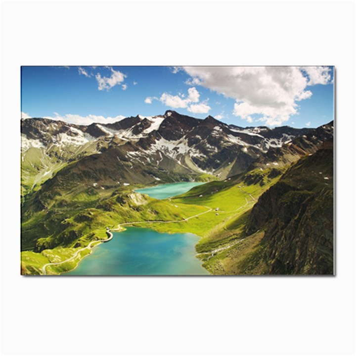 Aerial View Of Mountain And Body Of Water Postcards 5  x 7  (Pkg of 10)