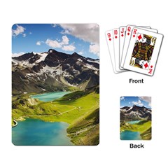 Aerial View Of Mountain And Body Of Water Playing Cards Single Design (rectangle)