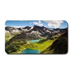 Aerial View Of Mountain And Body Of Water Medium Bar Mat by danenraven