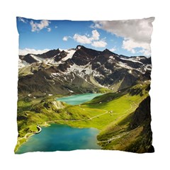 Aerial View Of Mountain And Body Of Water Standard Cushion Case (two Sides) by danenraven