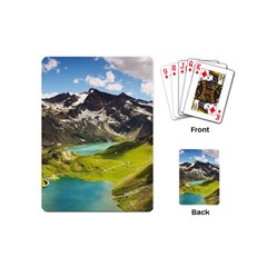 Aerial View Of Mountain And Body Of Water Playing Cards Single Design (mini) by danenraven