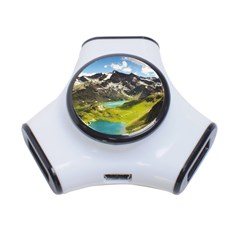 Aerial View Of Mountain And Body Of Water 3-port Usb Hub by danenraven