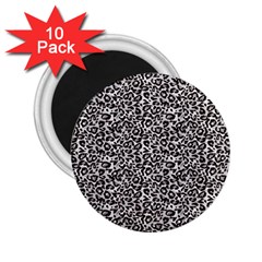 Black Cheetah Skin 2 25  Magnets (10 Pack)  by Sparkle