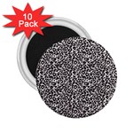 Black Cheetah Skin 2.25  Magnets (10 pack)  Front