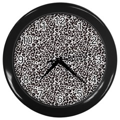 Black Cheetah Skin Wall Clock (black) by Sparkle