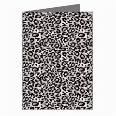 Black Cheetah Skin Greeting Cards (pkg Of 8) by Sparkle