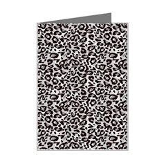 Black Cheetah Skin Mini Greeting Card by Sparkle