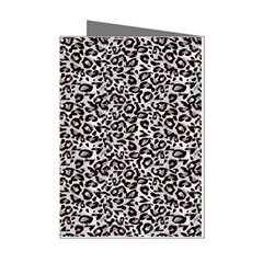 Black Cheetah Skin Mini Greeting Cards (pkg Of 8) by Sparkle