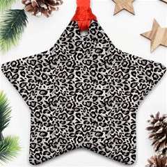 Black Cheetah Skin Star Ornament (two Sides) by Sparkle