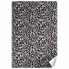 Black Cheetah Skin Canvas 12  X 18  by Sparkle