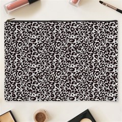 Black Cheetah Skin Cosmetic Bag (xxxl) by Sparkle