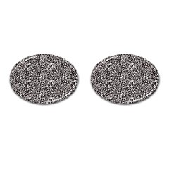 Black Cheetah Skin Cufflinks (oval) by Sparkle