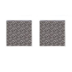 Black Cheetah Skin Cufflinks (square) by Sparkle