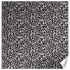 Black Cheetah Skin Canvas 12  X 12  by Sparkle