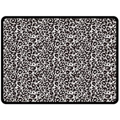 Black Cheetah Skin One Side Fleece Blanket (large)