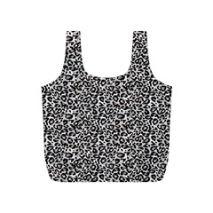 Black Cheetah Skin Full Print Recycle Bag (s) by Sparkle