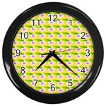 Floral Wall Clock (Black) Front