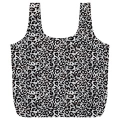 Black Cheetah Skin Full Print Recycle Bag (xxl) by Sparkle