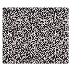 Black Cheetah Skin One Side Premium Plush Fleece Blanket (small)