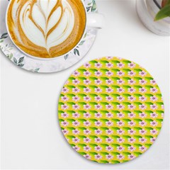 Floral Uv Print Round Tile Coaster by Sparkle