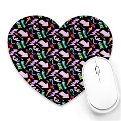 Retro Arrows Heart Mousepad by Sparkle