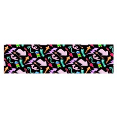 Retro Arrows Oblong Satin Scarf (16  X 60 ) by Sparkle