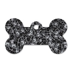 Creepy Head Mask Motif Random Pattern Dog Tag Bone (two Sides) by dflcprintsclothing