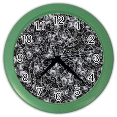 Creepy Head Mask Motif Random Pattern Color Wall Clock by dflcprintsclothing