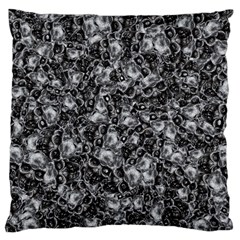 Creepy Head Mask Motif Random Pattern Large Premium Plush Fleece Cushion Case (one Side) by dflcprintsclothing