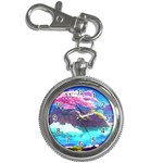 Fantasy Japan Mountains Cherry Blossoms Nature Key Chain Watches Front