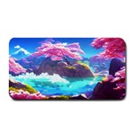 Fantasy Japan Mountains Cherry Blossoms Nature Medium Bar Mat 16 x8.5  Bar Mat