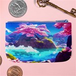 Fantasy Japan Mountains Cherry Blossoms Nature Large Coin Purse Back