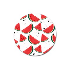 Watermelon Seamless Pattern Magnet 3  (round) by Jancukart