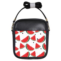 Watermelon Seamless Pattern Girls Sling Bag by Jancukart