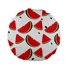 Watermelon Seamless Pattern Standard 15  Premium Flano Round Cushions by Jancukart