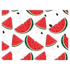 Watermelon Seamless Pattern One Side Premium Plush Fleece Blanket (extra Small) by Jancukart