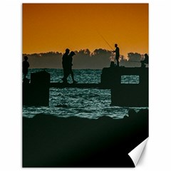 River Breakwater Sunset, Montevideo, Uruguay Canvas 12  X 16  by dflcprintsclothing